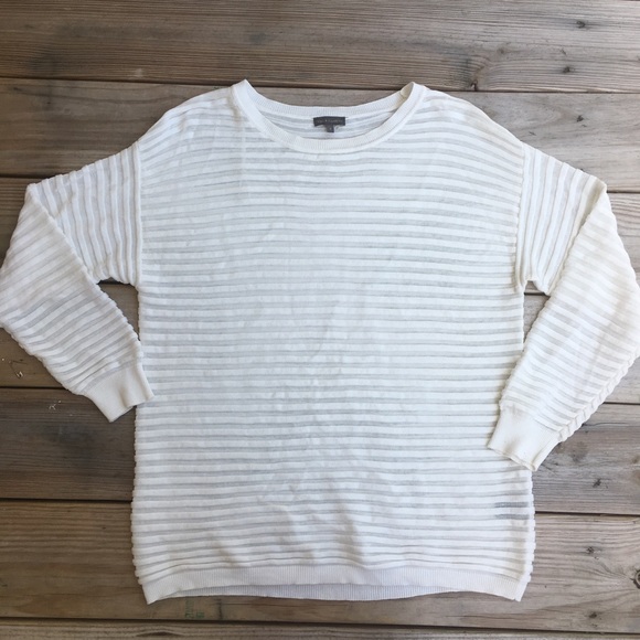 Vince Camuto Sweaters - Vince Camuto White Striped Sweater